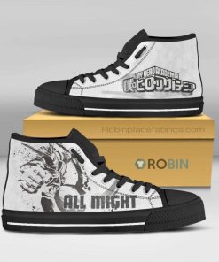 All Might My Hero Academia Water Color Anime Canvas High Top Shoes All Might My Hero Academia Water Color Anime Canvas High Top Shoes