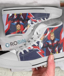 All Might Young Age My Hero Acadamia Hero High Top Canvas Shoes All Might Young Age My Hero Acadamia Hero High Top Canvas Shoes