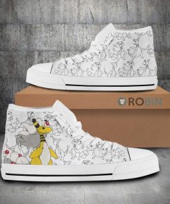 Ampharos Pokemon Anime High Top Canvas Shoes Ampharos Pokemon Anime High Top Canvas Shoes