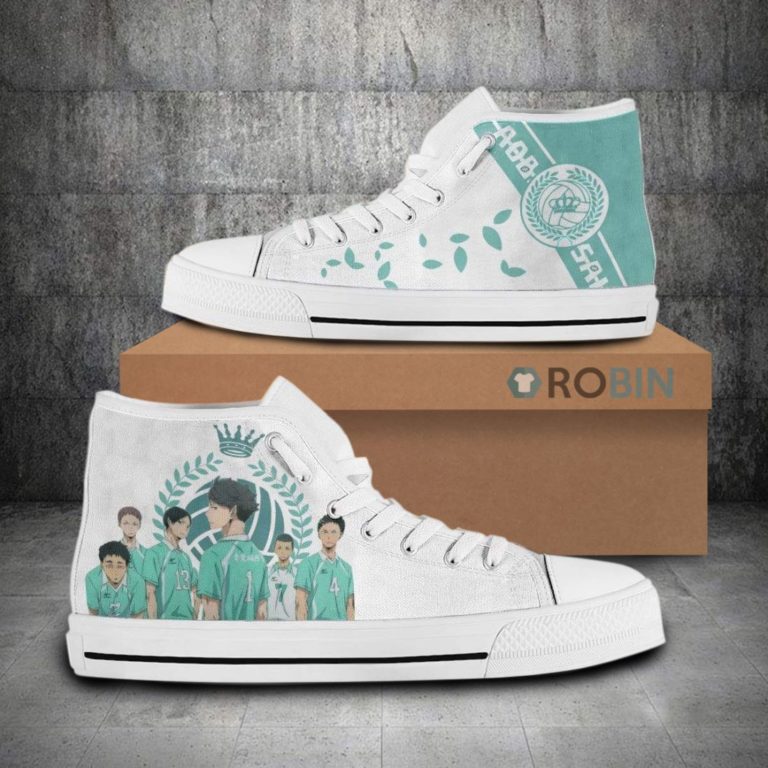 Aoba Johsai Team Members Haikyuu!! Anime Canvas High Top Shoes