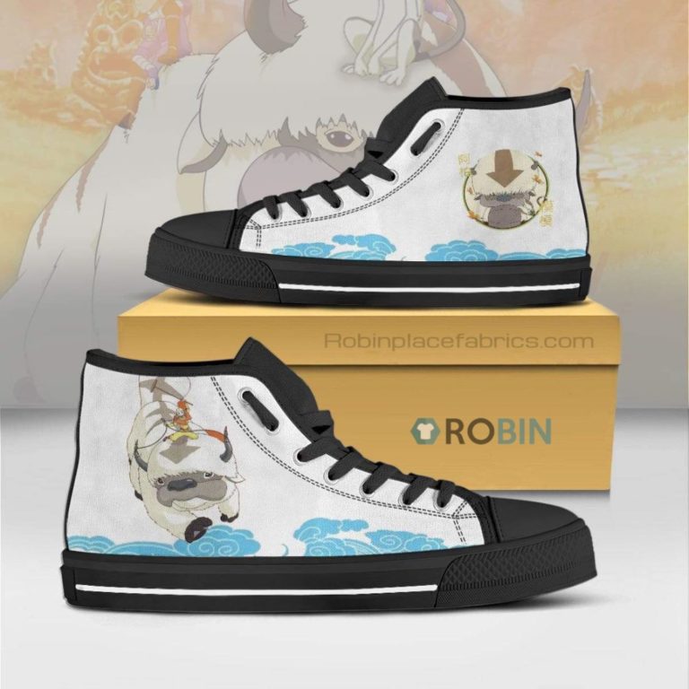 Appa Avatar The Last Airbender Anime High Top Canvas Shoes (Kid and Adult size available)