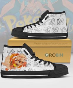 Arcanine Pokemon Anime Canvas High Top Shoes Arcanine Pokemon Anime Canvas High Top Shoes