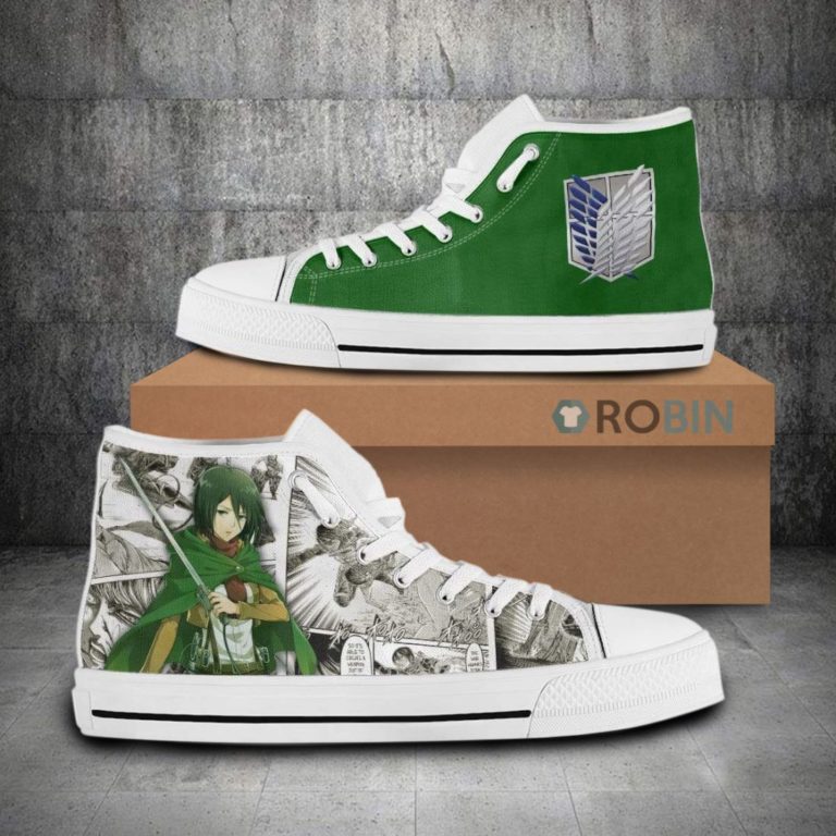 Armin Arlert Attack on Titan Anime Mixed Manga Canvas High Top Shoes