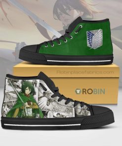 Armin Arlert Attack on Titan Anime Mixed Manga Canvas High Top Shoes
