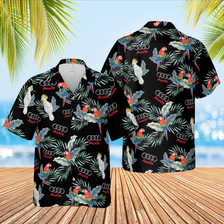 Audi Aloha Shirt, Casual Button Up Shirt, Hawaiian Shirt