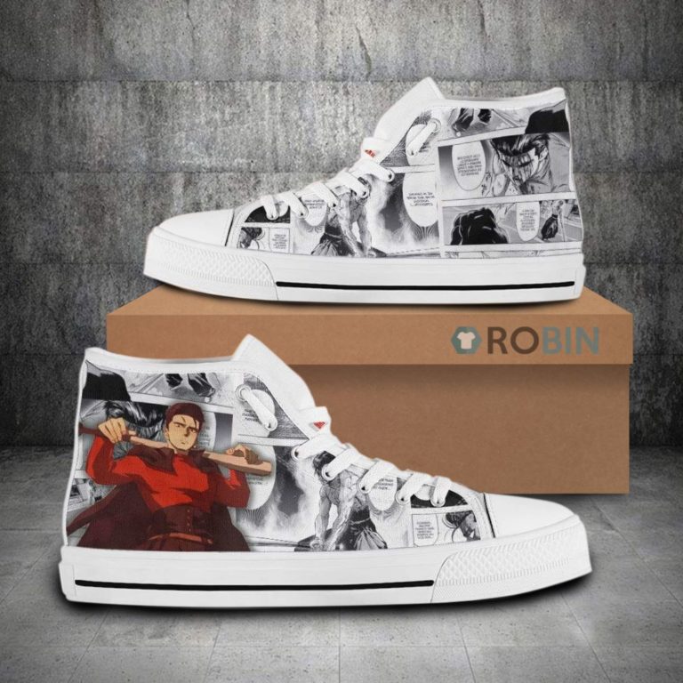 Bad One Punch Man Anime Mixed Manga Style Canvas High Top Shoes