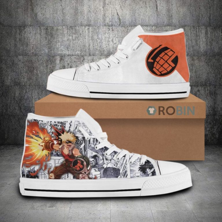Bakugou My Hero Academia MHA Anime Canvas High Top Shoes