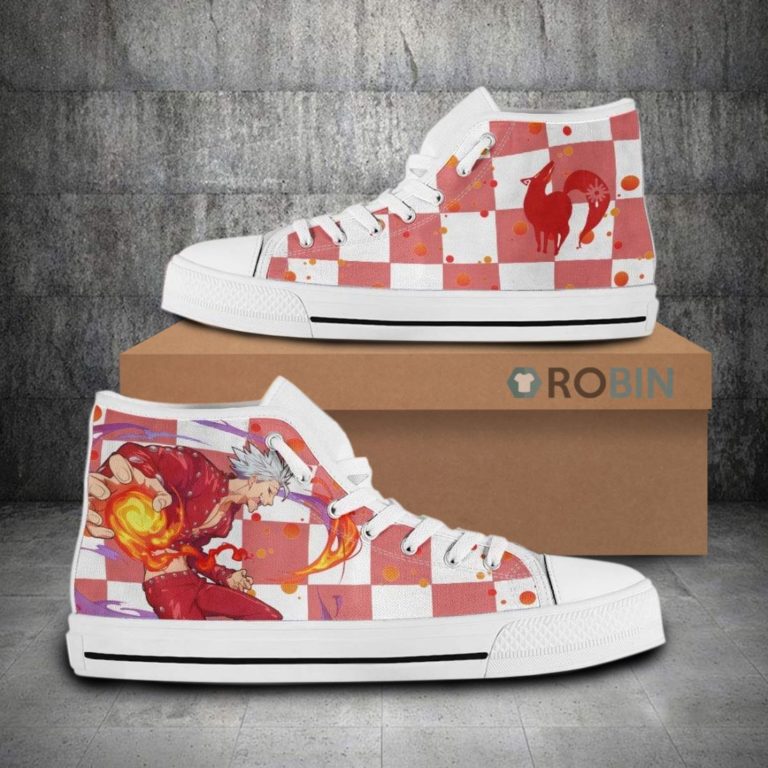 Ban The Seven Deadly Sins Anime High Top Canvas Shoes