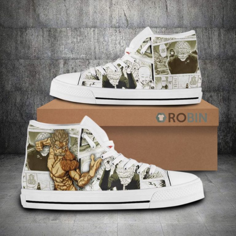 Bang One Punch Man Anime Mixed Manga Style Canvas High Top Shoes