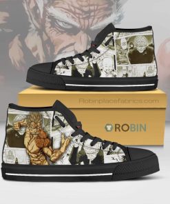 Bang One Punch Man Anime Mixed Manga Style Canvas High Top Shoes