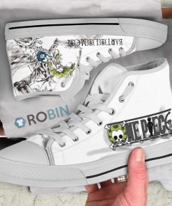 Bartolomeo One Piece Anime Watercolor Canvas High Top Shoes Bartolomeo One Piece Anime Watercolor Canvas High Top Shoes