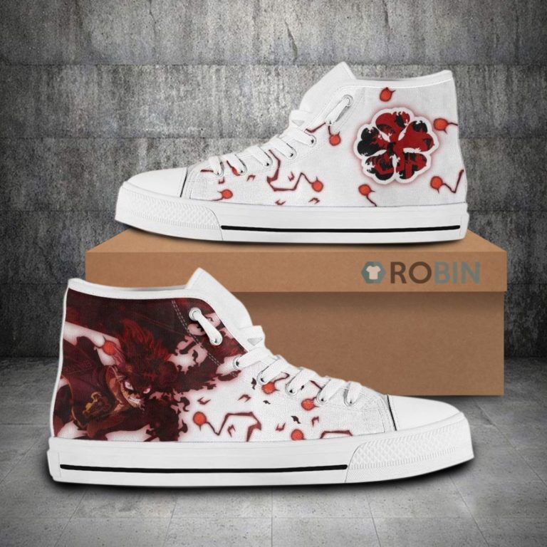 Black Asta Black Clover Anime Canvas High Top Shoes