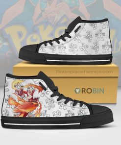 Blaziken Pokemon Anime High Top Canvas Shoes