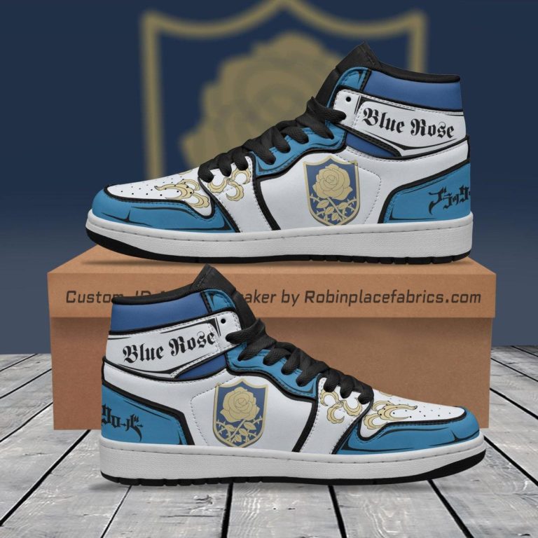 Blue Rose JD Sneakers Custom Black Clover Anime Shoes