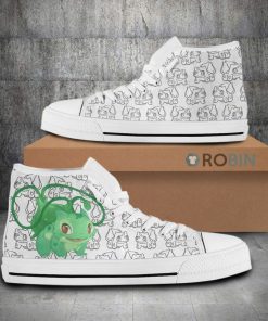 Bulbasaur Pokemon Anime Canvas High Top Shoes
