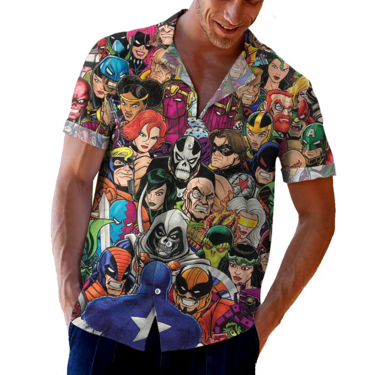 Captain America Rogues Aloha Shirt, Hawaiian Shirt