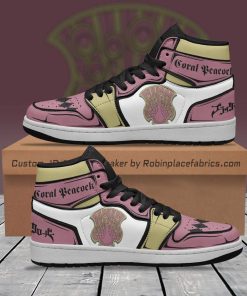 Coral Peacock JD Sneakers Custom Black Clover Anime Shoes Coral Peacock JD Sneakers Custom Black Clover Anime Shoes