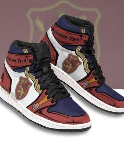 Crimson Lion JD Sneakers Custom Black Clover Anime Shoes