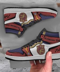 Crimson Lion JD Sneakers Custom Black Clover Anime Shoes
