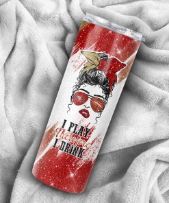 Custom Name Girl With San Francisco 49ers Skinny Tumbler