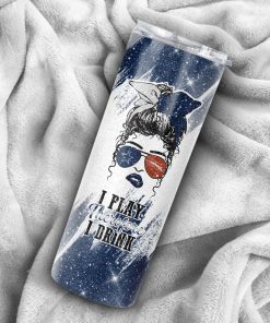 Girl With Dallas Cowboys Custom Name Skinny Tumbler Girl With Dallas Cowboys Custom Name Skinny Tumbler