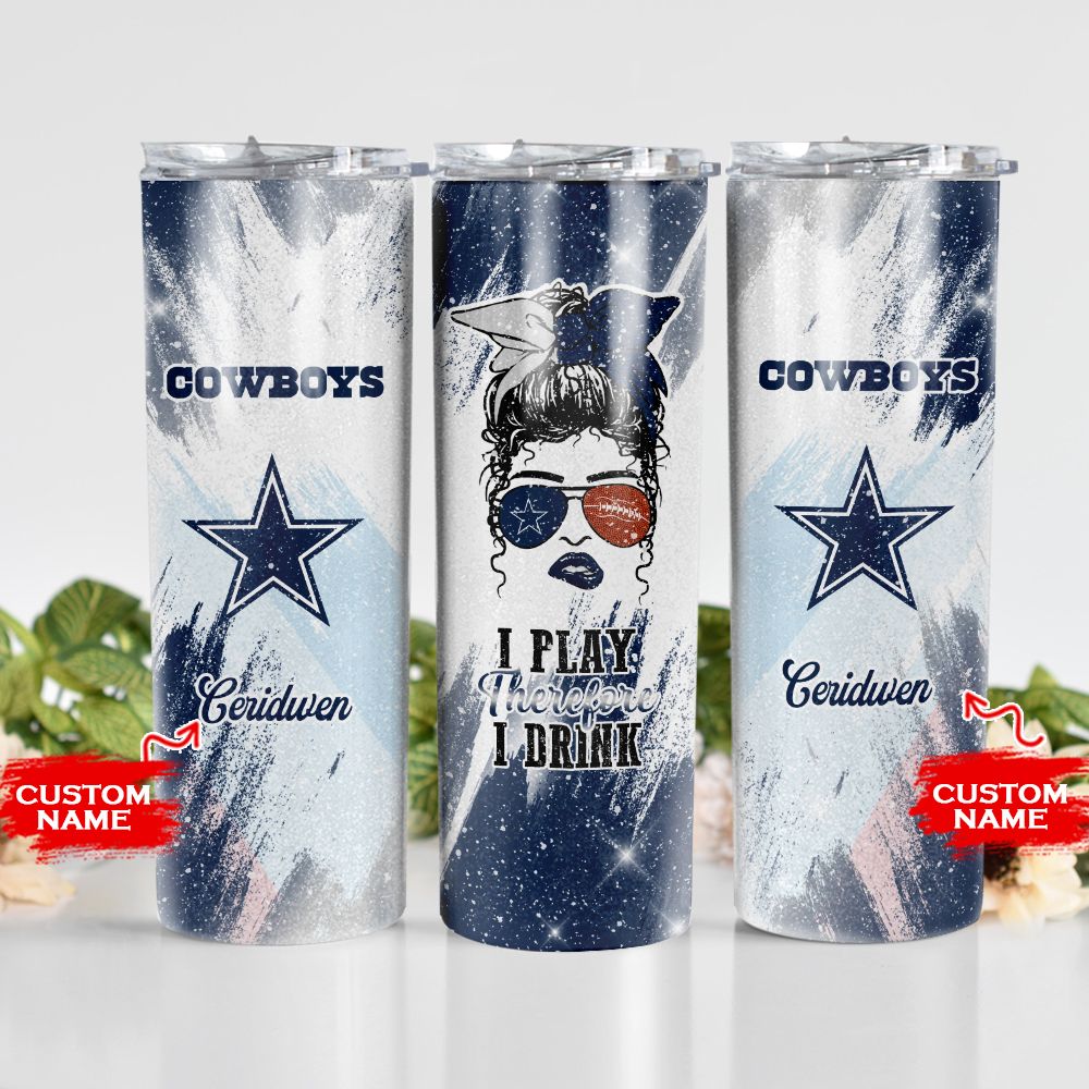 personalized name glitter lips dallas cowboys tumbler 1 - Copy