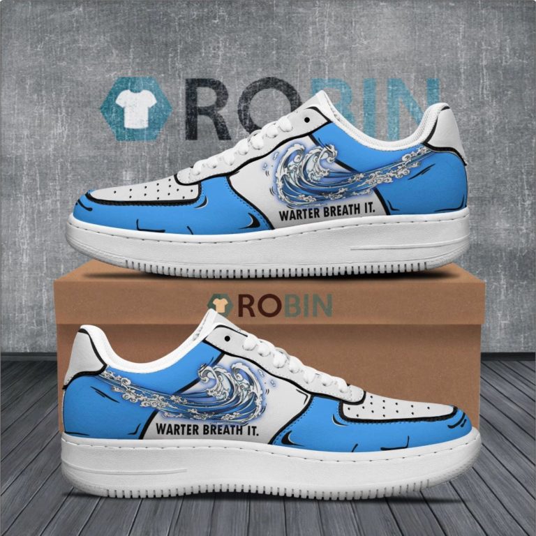 Demon Slayer Air Force 1 Sneakers Custom Water Breath It Anime Shoes