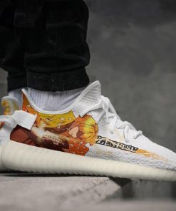 Demon Slayer Zenitsu Shoes Thunder Breathing Skill Custom Yeezy Sneakers Demon Slayer Zenitsu Shoes Thunder Breathing Skill Custom Yeezy Sneakers