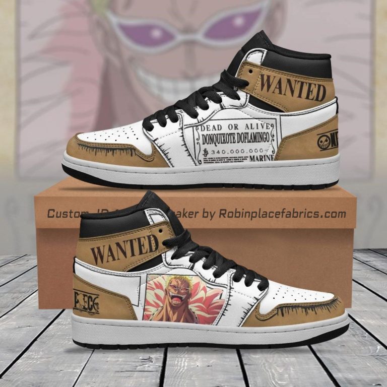 Donquixote Doflamingo Wanted JD Sneakers Custom One Piece Anime Shoes