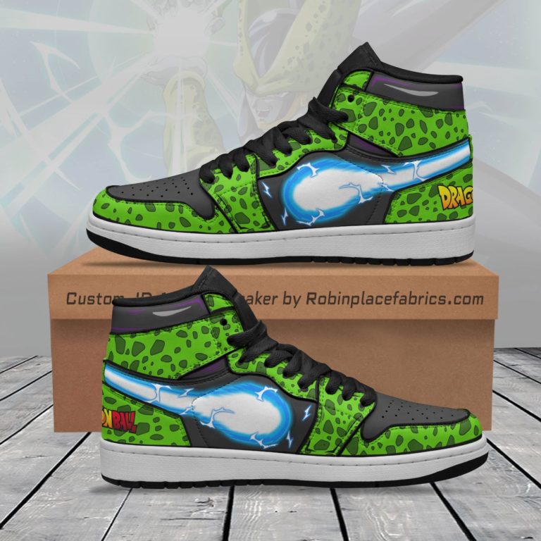 Dragon Ball Cell 3d Printed Jordan 1 High Sneakers