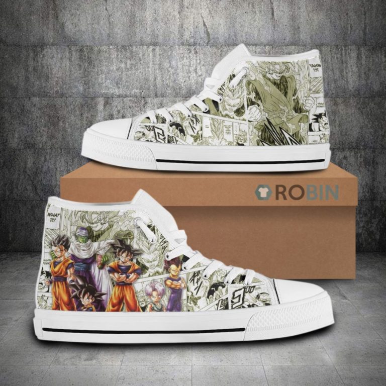 Dragon Ball Members Anime Mixed Manga Style Canvas High Top Shoes