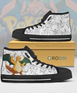 Dragonite Pokemon Anime Canvas High Top Shoes Dragonite Pokemon Anime Canvas High Top Shoes