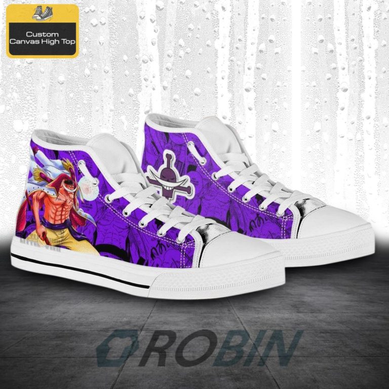 Edward Newgate One Piece Anime Canvas High Top Shoes (Kid and Adult size available)