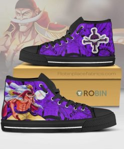 Edward Newgate One Piece Anime Canvas High Top Shoes (Kid and Adult size available)