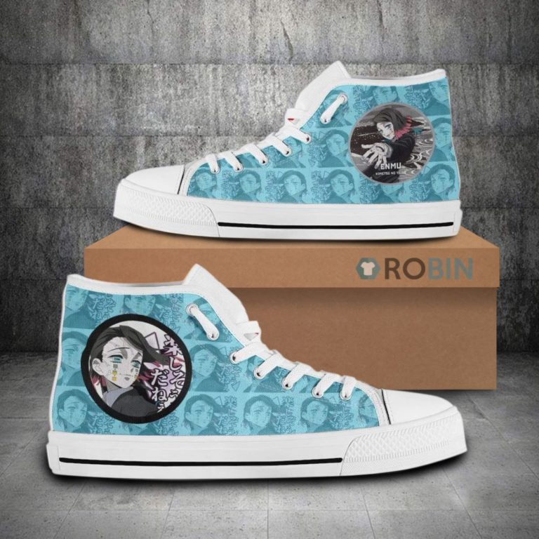 Enmu Demon Slayer Anime Canvas High Top Shoes