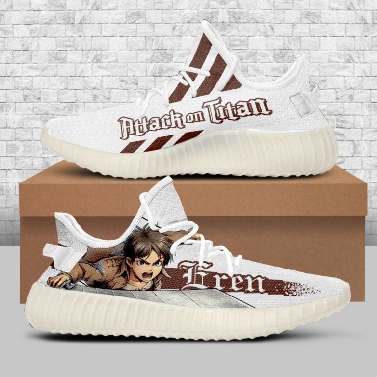 Eren Yeager Shoes Attack On Titan Custom Yeezy Sneakers