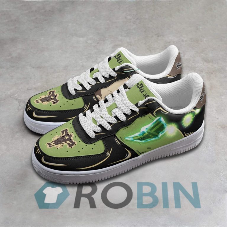Finral Roulacase Air Force 1 Sneakers Custom Black Clover Anime Shoes