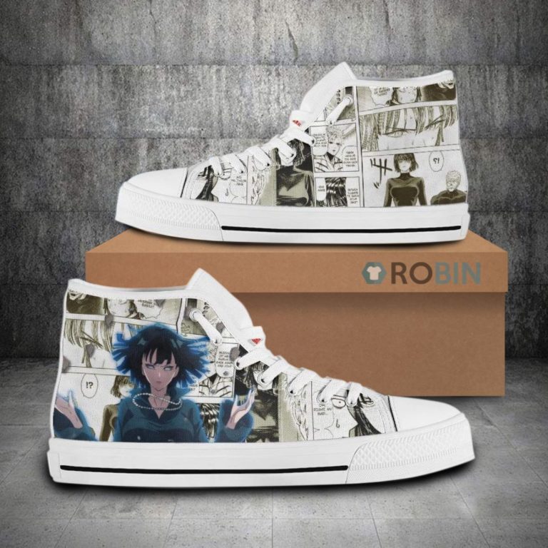 Fubuki One Punch Man Anime Mixed Manga Style High Top Canvas Shoes (Kid and Adult size available)