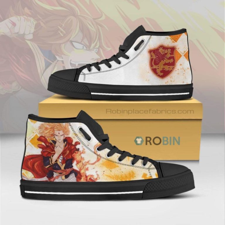 Fuegoleon Vermillion Black Clover Anime Canvas High Top Shoes