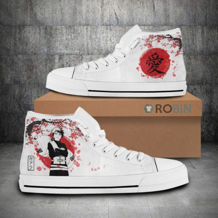 Gaara Naruto-Anime Canvas High Top Shoes