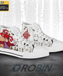 Gaara Naruto Anime Mixed Manga Style High Top Canvas Shoes