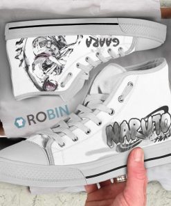 Gaara Naruto Water Color Anime Canvas High Top Shoes (Kid and Adult size available)