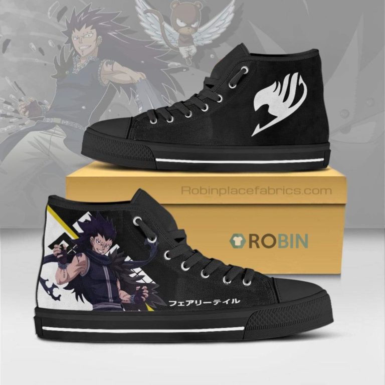 Gajeel Redfox Fairy Tail Anime Canvas High Top Shoes