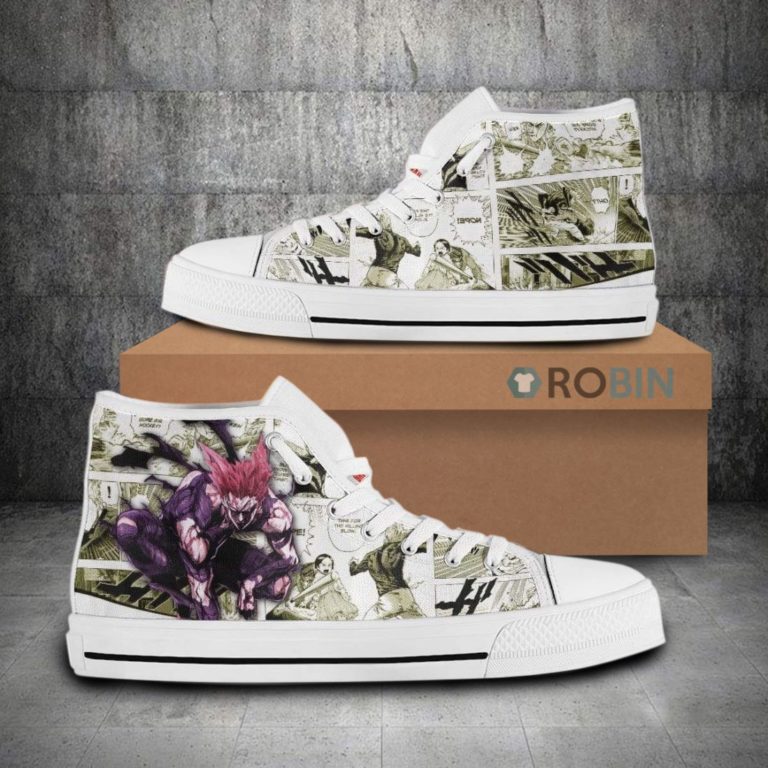 Garou One Punch Man Anime Mixed Manga Style Canvas High Top Shoes