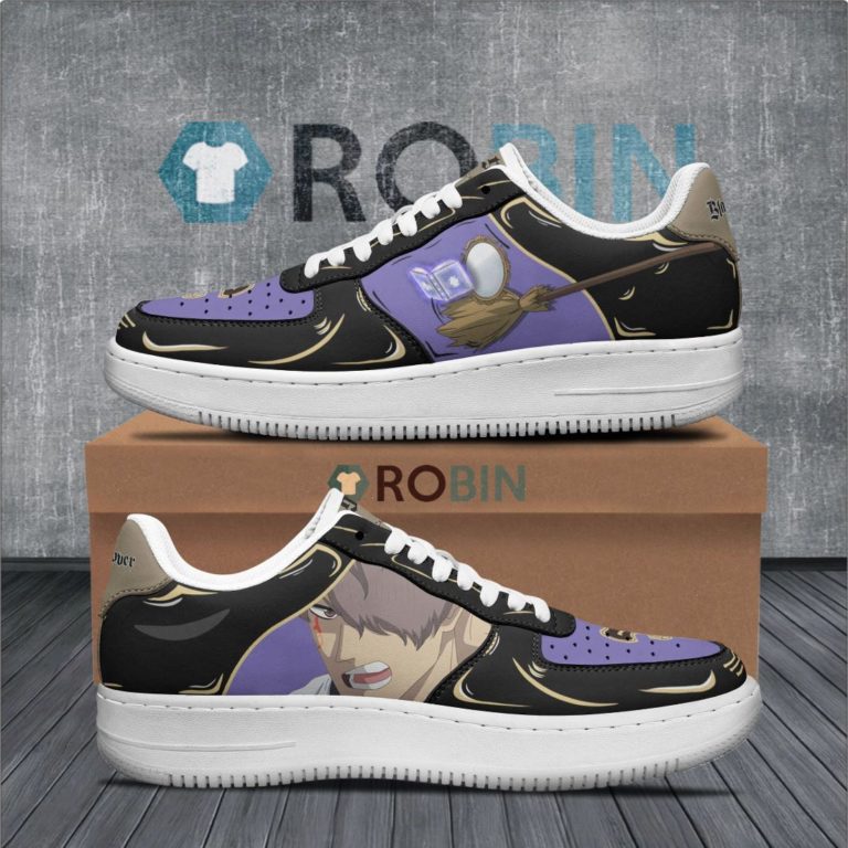 Gauche Adlai Air Force 1 Sneakers Custom Black Clover Anime Shoes