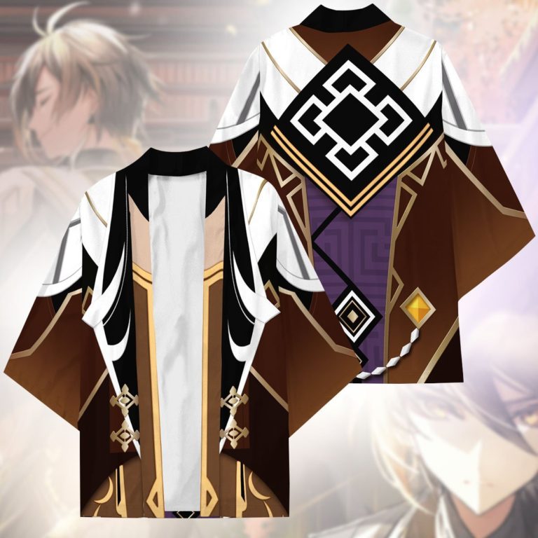 Genshin Impact Zhongli AOP Kimono Cardigan