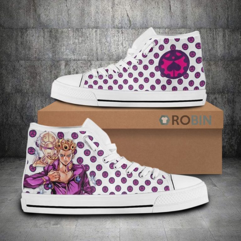 Giorno Giovanna JoJo’s Bizarre Adventure Anime Canvas High Top Shoes