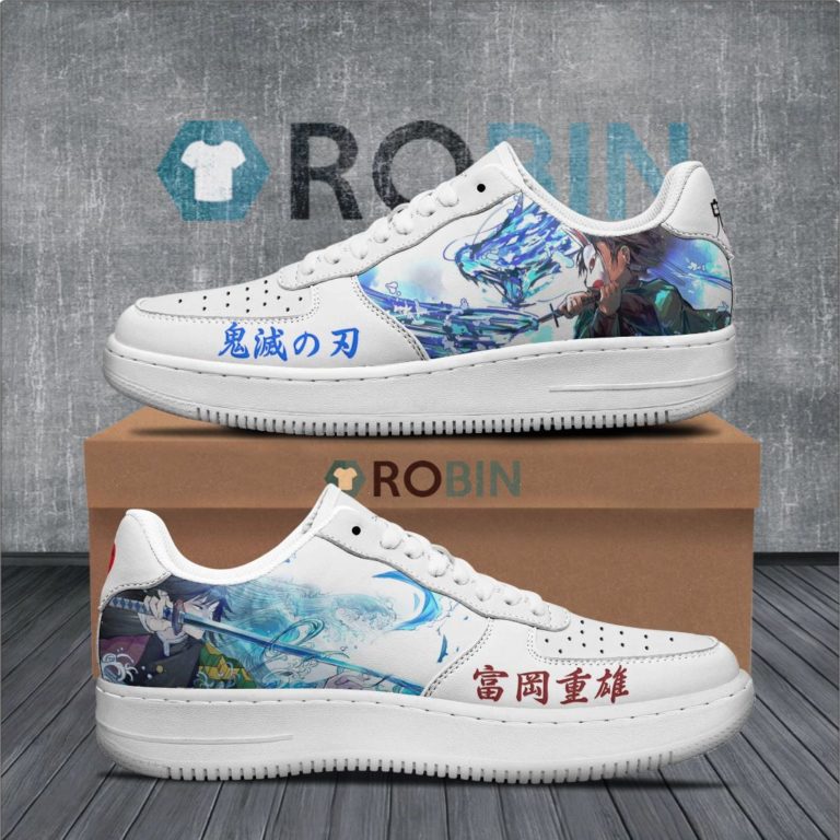 Giyu x Tanjiro Air Force 1 Sneakers Custom Demon Slayer Anime Shoes