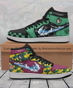 Giyuu X Tanjiro JD Sneakers Custom Breathing Demon Slayer Anime Shoes Giyuu X Tanjiro JD Sneakers Custom Breathing Demon Slayer Anime Shoes