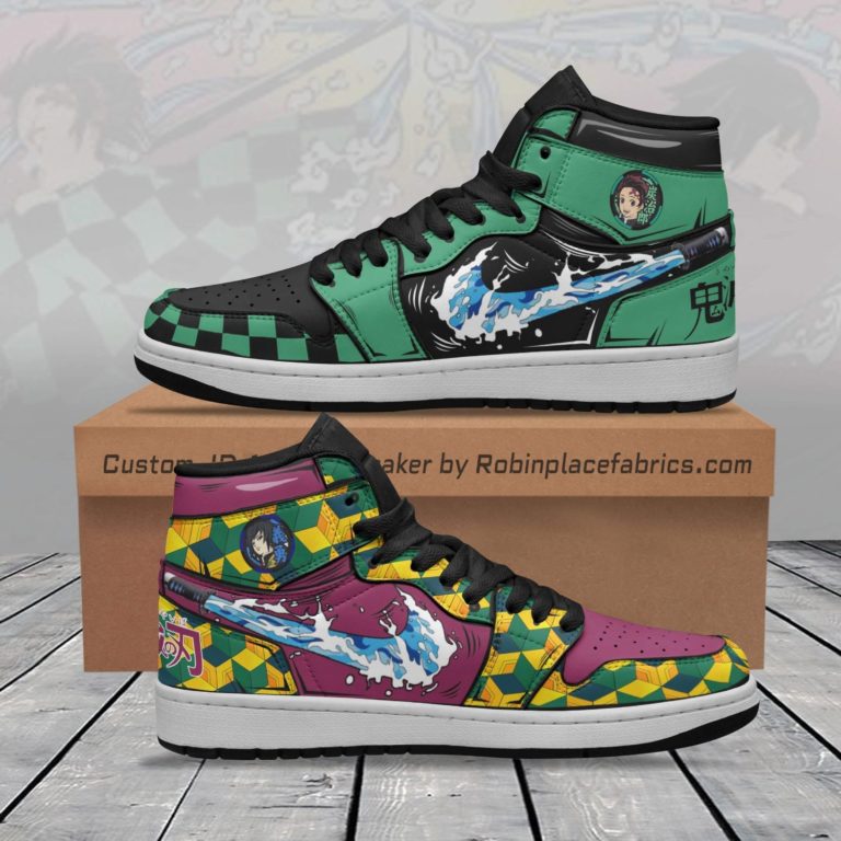 Giyuu X Tanjiro JD Sneakers Custom Breathing Demon Slayer Anime Shoes